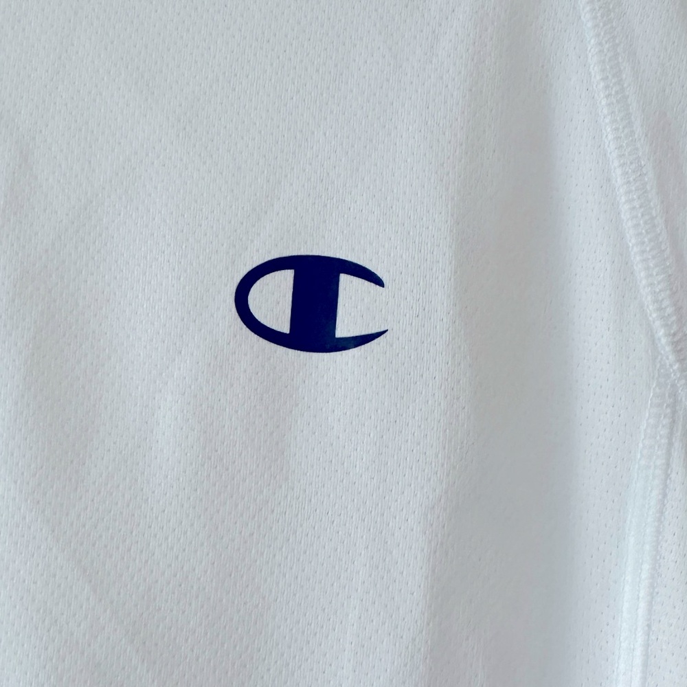 Champion Men’s White Raglan Cap Sleeve Tee XL 100% Cotton Athletic Fit NWT - Picture 5 of 9